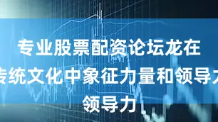 专业股票配资论坛龙在传统文化中象征力量和领导力